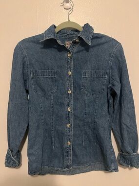 Classic Denim Button-Down Shirt - Blue